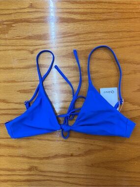 Quince NWT Royal Blue Tie-Front Swim Top
